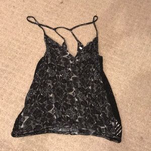 Free People black and grey top